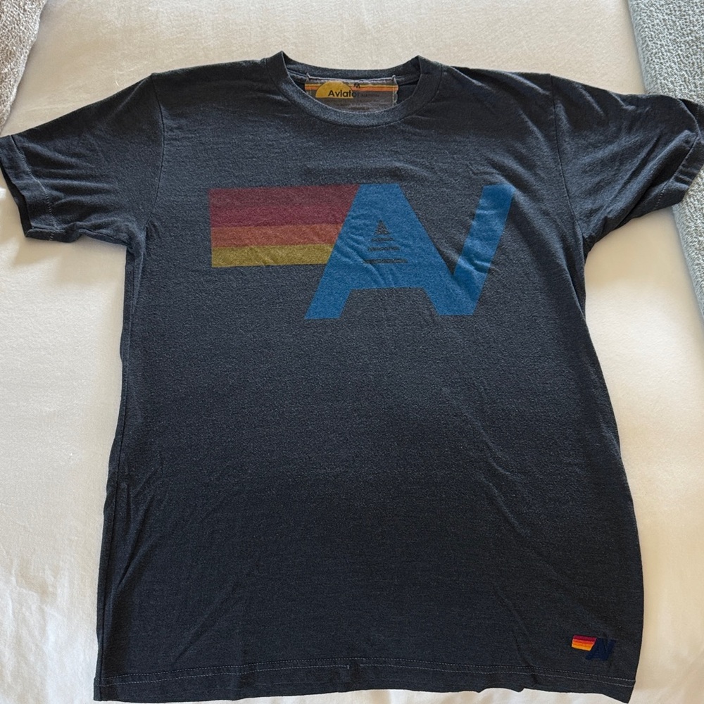 Aviator Nation  Tee with Blue and Red Graphic